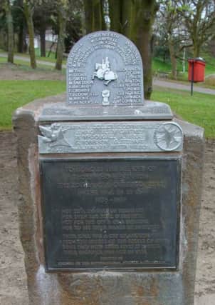The memorial at Forth Avenue in Kirkcaldy.