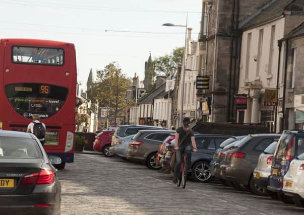 Cyclists struggle for space on St Andrews' streets - but cycling in the wrong direction is not recommended.