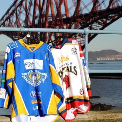 Edinburgh Capitals  and Fife Flyers strips with Forth Bridge in background (Pic: Fife Photo Agency)
