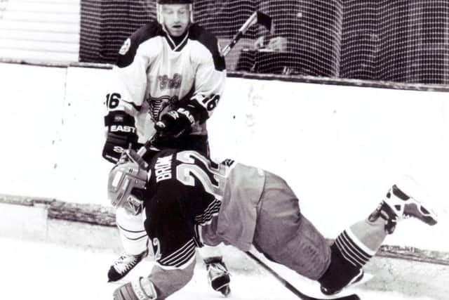 Fife Flyers v Guildford Flames, 1997, Gordon Latto and Bobby Brown (Pic: Ian Alexander)