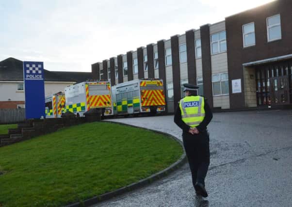 Emergency Agencies attend at Levenmouth Police Station (Pic: George McLuskie)