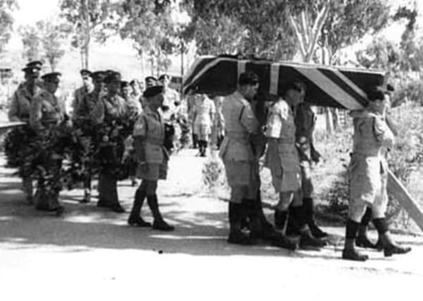 A military funeral during the Cyprus Emergency