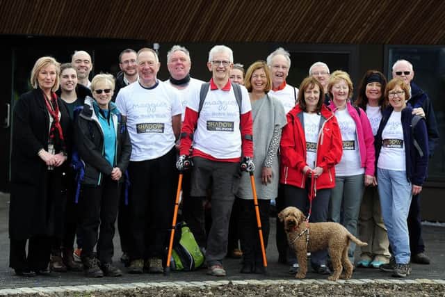 Bob's Walk is welcomed to the Larbert centre.  (Pic:  Michael Gillen)