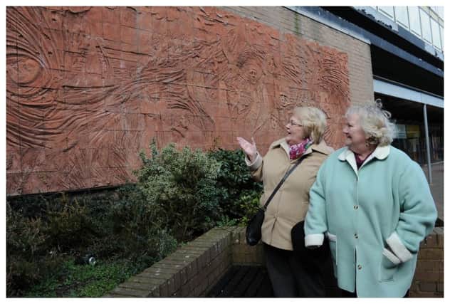 Linda Ballingall  and Lillian Sloan have welcomed the news that Malcolm Robertson mural - Life Cycle will be saved. (Pic George McLuskie).