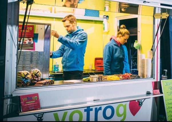Jordan Black and Sarah Hutchison in frozen yoghurt venture