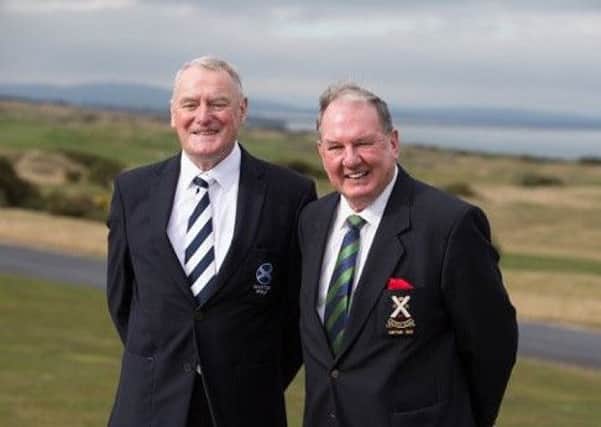 President of Scottish Golf, Don Bremner and Malcolm Mitchell, Junior Vice President.