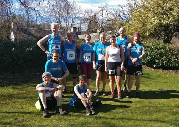 Falkland Trail Runners after their efforts at Birnam.