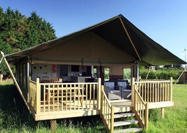 New 'glamping' at Ardross - pic of what the 'tents' will look like.