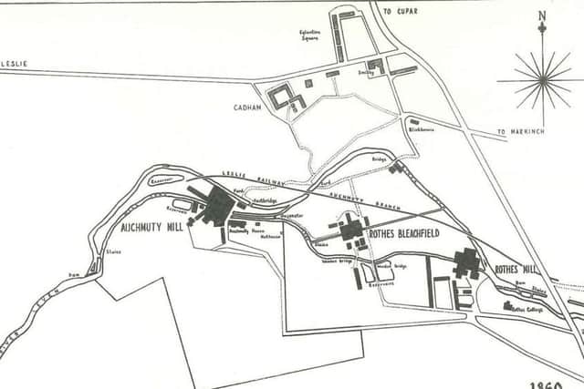 An early map of the papermill site dating from 1860.
