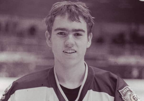 Stephen Murphy, netminder with Fife Flyers aged 15 - now with Belfast Giants