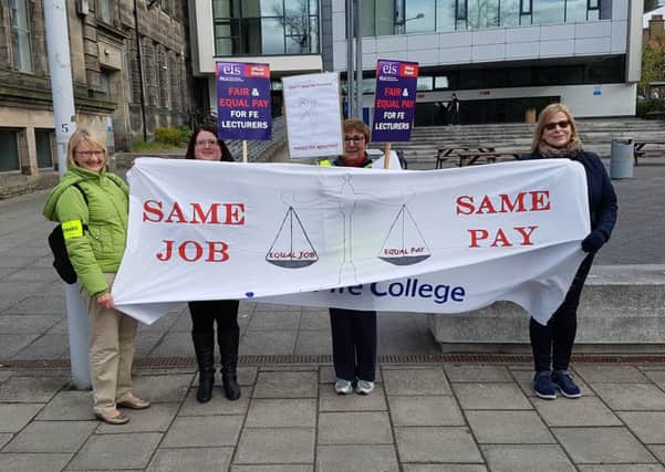 Staff at Fife College are on strike.