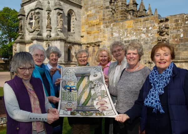 A panel of the tapestry that was stolen in Kirkcaldy in 2015 has been recreated by the original stitchers.