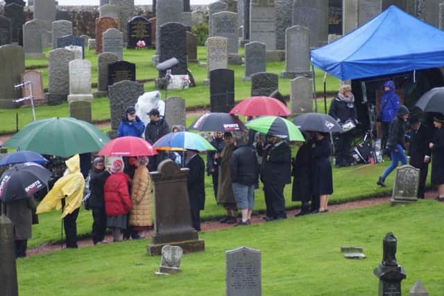 Filming scenes for Whisky Galore at St Monans Parish Church, Fife. Pic: Jerzy Morkis.