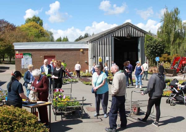 Many visitors attended the plant sale at the campus open day.