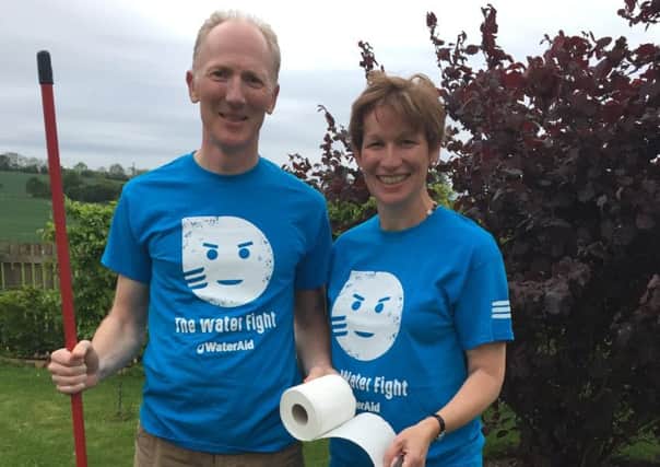 Mark and Caroline Rochford, who are off to Glastonbury to clean the toilets