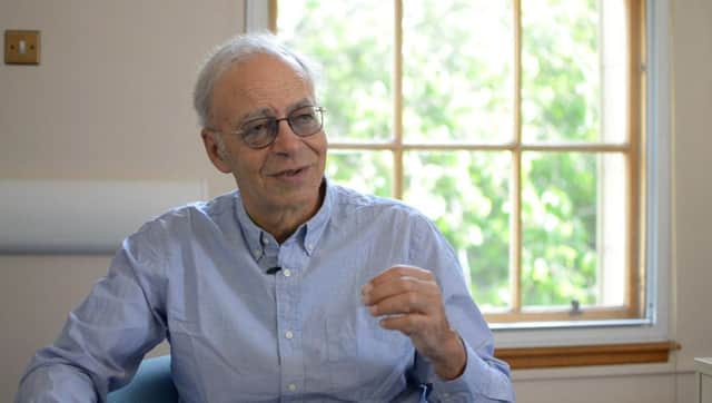 Philosopher Peter Singer, who gave the 2017 Sir Malcolm Knox Lecture at the University of St Andrews.