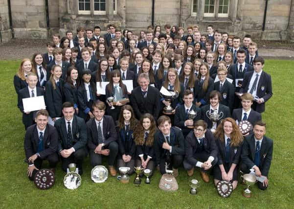 Madas College's academic achievers in 2016-17 with head teacher David McClure (picture by Peter Adamson)