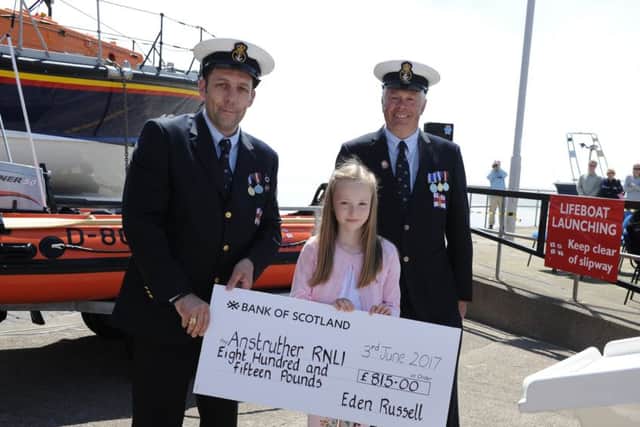 Eden also raised Â£815 for the new lifeboat. (Pic: George McLuskie)