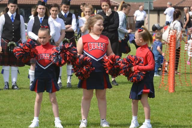 Cheerleaders provided entertainment. (Pic: George McLuskie)