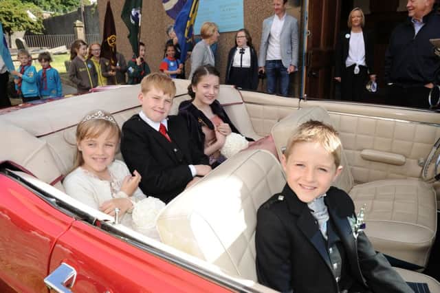 The royal party arrives at the church. Some pics by George McLuskie