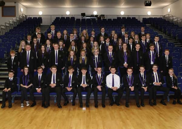The senior academic prizewinners at Levenmouth Academy's first ever end-of-tem ceremony