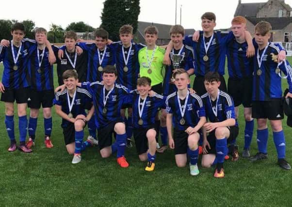 The Glenrothes Strollers U15 squad which won the Fife Cup.