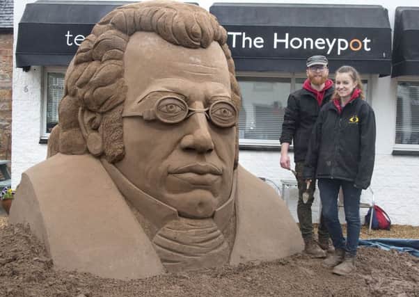 Sculptors Claire Jamieson and Jamie Wardley at The Honepot in Crail (all pics by Peter Adamson)