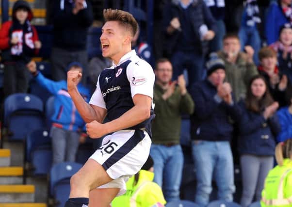 Jonny Court equalised for Raith Rovers with the final kick of the ball against Edinburgh City  (picture by Walter Neilson)