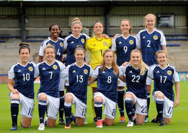 The Scottish Ladies' squad which played last week - and won - at Stark's Park (picture by Fife Photo Agency)
