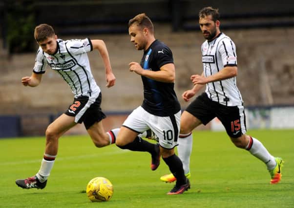 Lewis Vaughan on the ball for Raith Rovers (picture by Walter Neilson)
