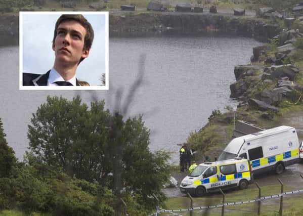 Police recovered Kelda Henderson's body at the quarry this week, the same site which claimed the life of Cameron Lancaster, pictured inset.