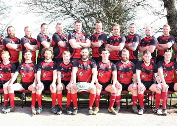 A group of Glenrothes RFC's 1st XV squad from 2016-17.