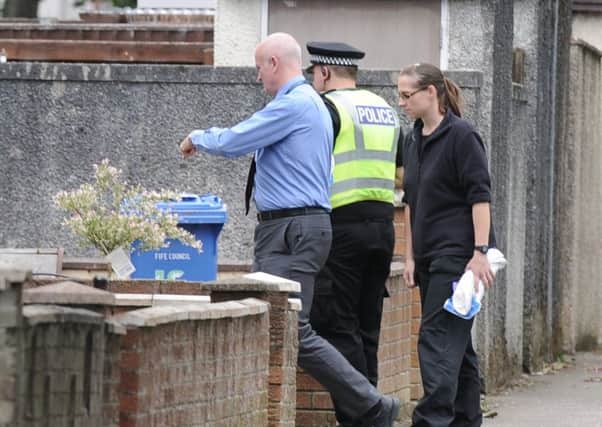 Police attend and search house in Barnton Place, Glenrothes (Pic: George McLuskie)