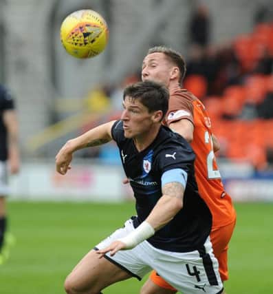 Ross Callachan captained Raith for the first time at Tannadice on Saturday. Pic: George McLuskie