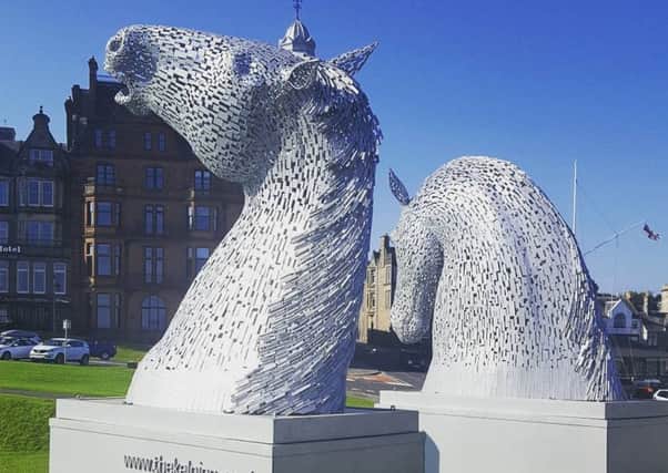 The Kelpie Maquettes arrived in St Andrews this morning. (Pics by British Golf Museum)