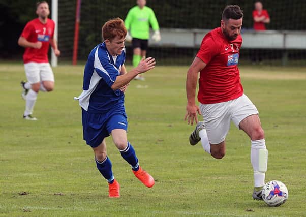 Tayport took a two goal lead against Camelon but the match ended 2-2. Pics by Dave Scott.
