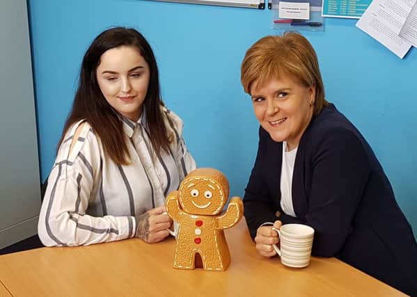 Charlotte Liddell with First Minister Nicola Sturgeon.