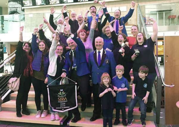 Dysart Colliery Silver Band celebrate victory at the Scottish Championships