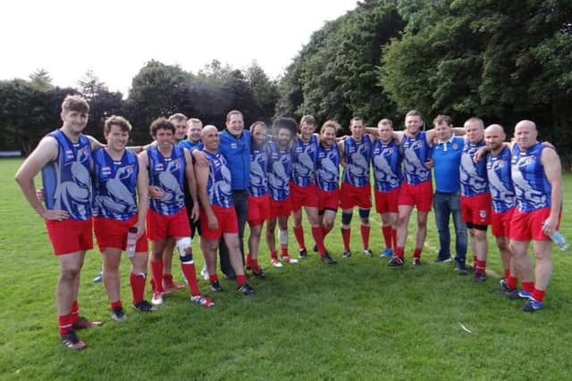 The Kingdom Kangaroos at the Scottish Australian Football League grand final.
