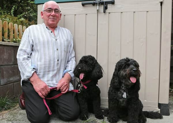 Ken Scott with Olly (centre) and Spike