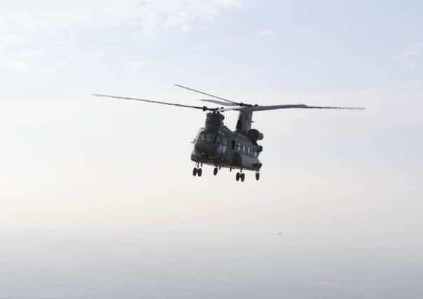 It is thought chinook helicopters are among those which flew low over Fife last night.