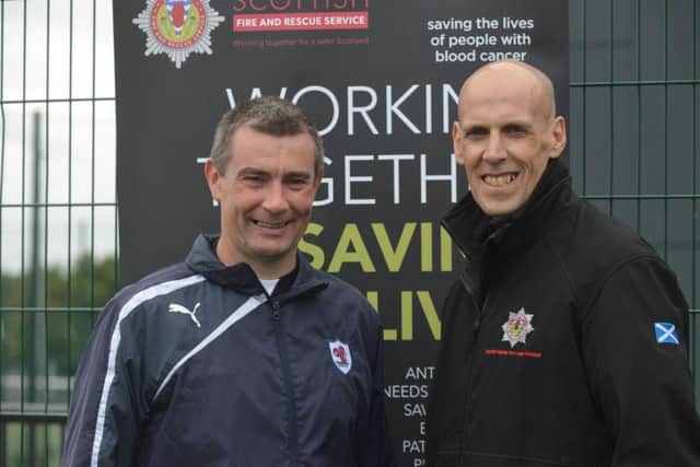Gary with Raith manager Barry Smith. Pic by George McLuskie