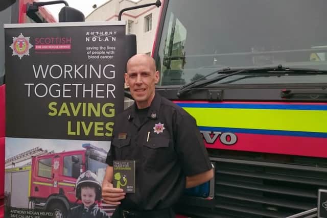 Gary Dall group leader with Scottish Fire and Rescue Service from Kdy who needs a stem cell transplant after contracting blood cancer