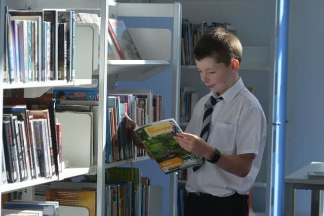 A Viewforth pupil in the campus' Windmill Library