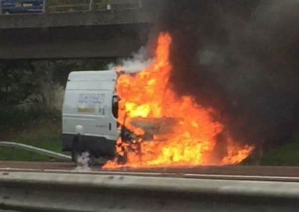 A passing motorist captured this dramatic image.