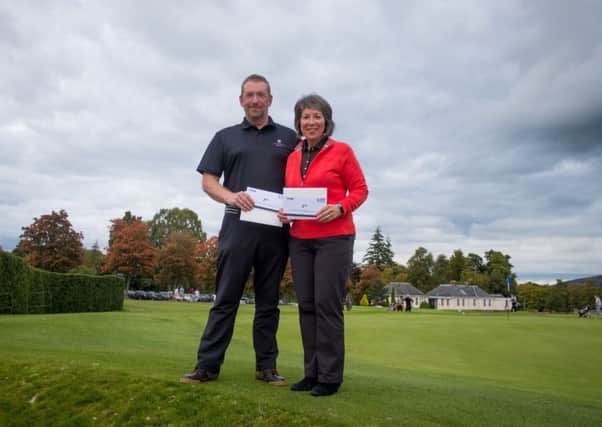 Ladybank duo  Mark Johnston and Marion Campbell were beaten by a point. Pic courtesy of Scottish Golf/Recounter Photography.