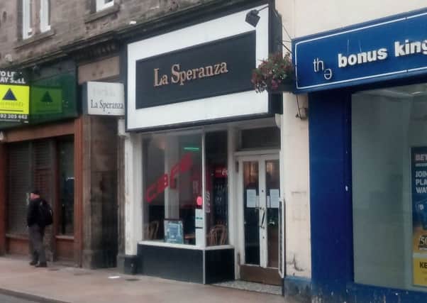 La Speranza on Kirkcaldy High Street, which will close on Wednesday October 4.