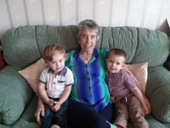 Madeline with grandsons  Redmond (left) and Jack