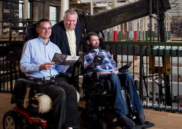 From left: Paul Ralph, access and inclusion director at Euans Guide, Jim Clarkson, regional partnerships director at VisitScotland, and Euan MacDonald, the websites co-founder, at Verdant Works in Dundee.

Pic: Fraser Band.