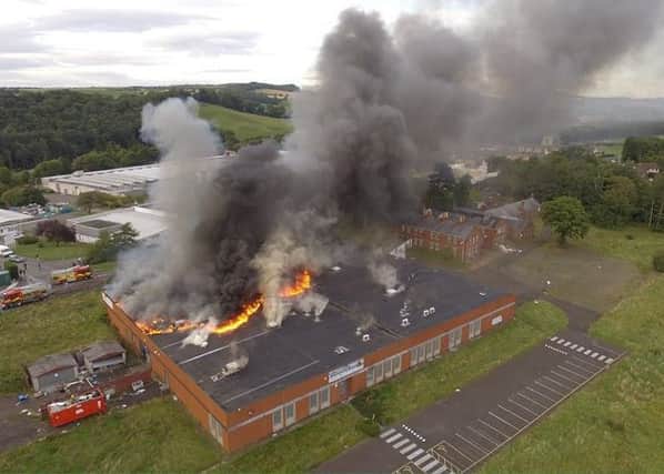 The fire at Dalgety Bay on September 6. Picture: BJB Aerial Photography